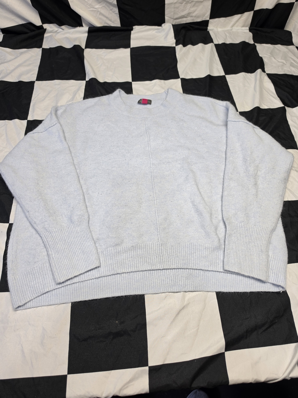 Vince Camuto Light Blue Turtleneck-Style Sweater